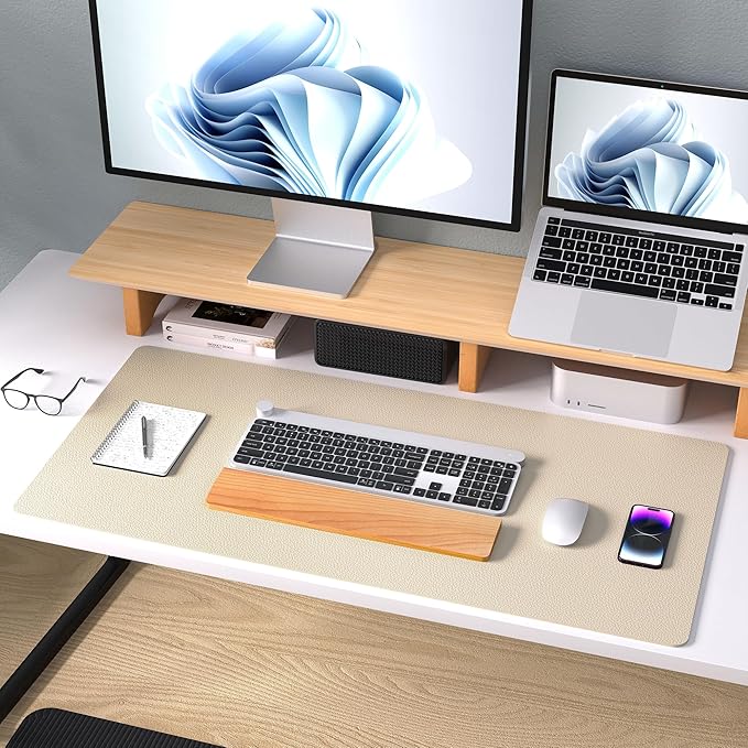 Aothia Non-Slip PU Leather Waterproof Laptop Desk Pad Protector, Blotter Mat - Image 8