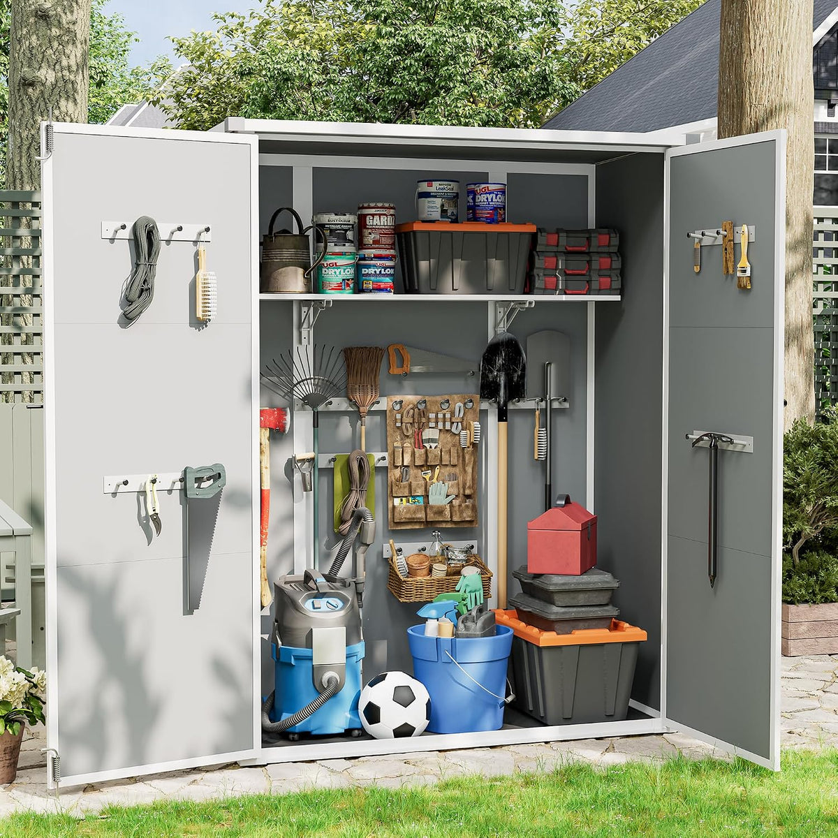 udpatio 51 cu.ft vertical outdoor storage shed with, main product view