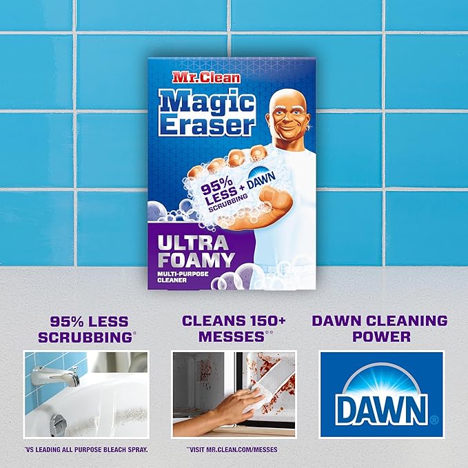 Mr. Clean Magic Eraser Foaming Sponge, All Purpose Cleaner, Dawn Cleaning Power - Image 2