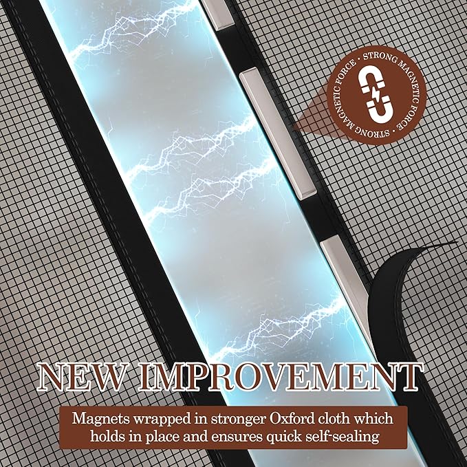 Yotache Magnetic Screen Door Fits Door Size 30 x 82, Screen Size 32" x 83" - Image 3