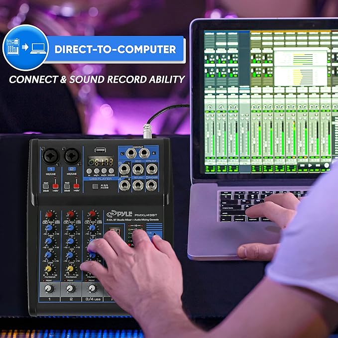Pyle Professional 4 Channel Audio Mixer - Image 6