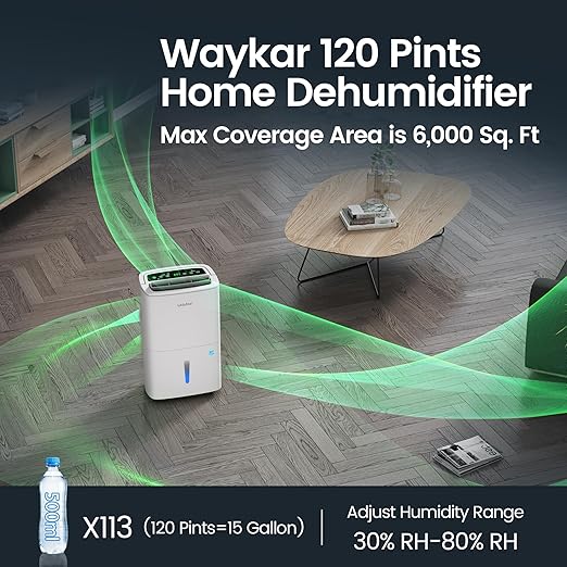 Waykar 120 Pints 2025 Energy Star Home Dehumidifier - Image 2