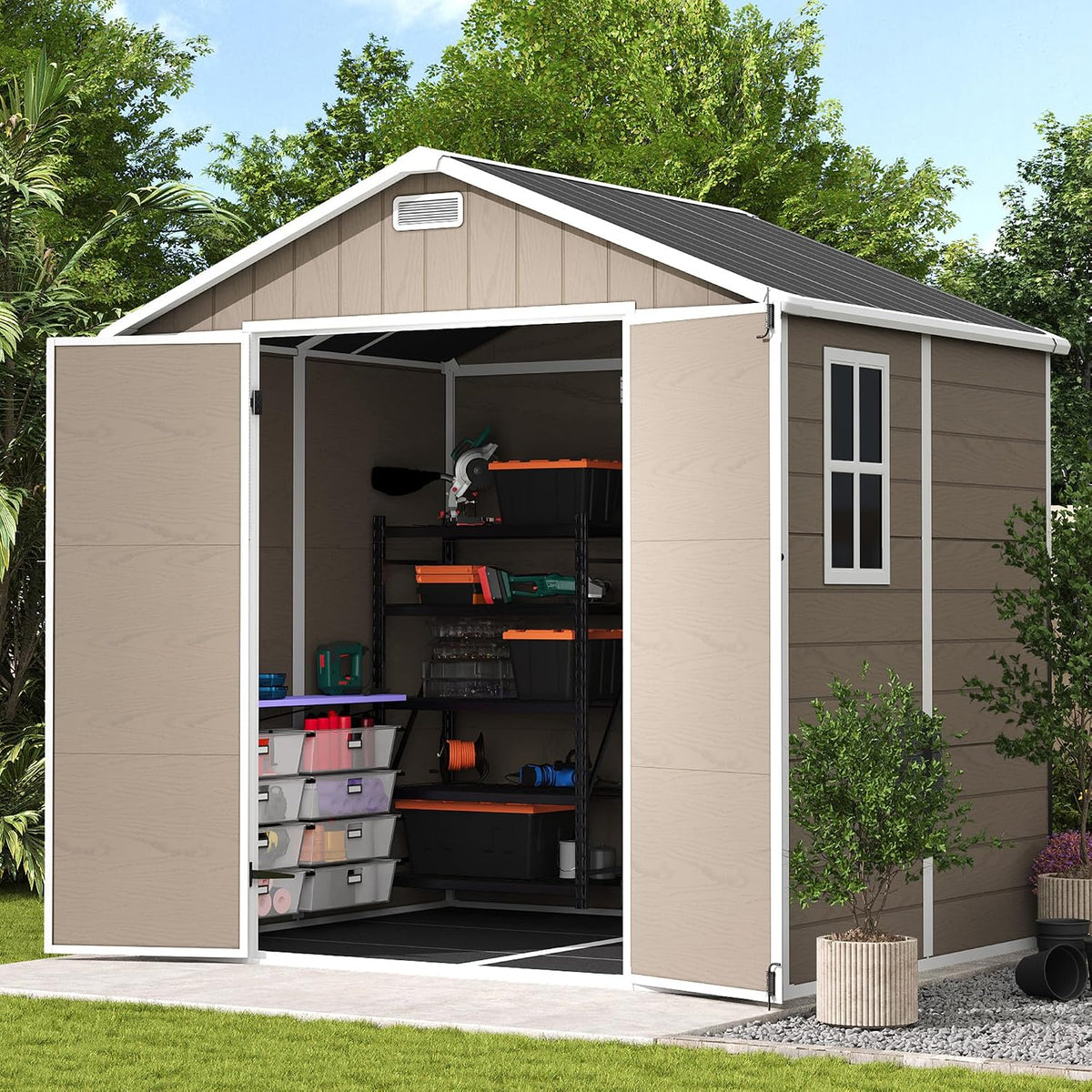 udpatio resin storage shed 8 x 6 ft, main product view