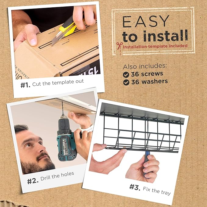 Under Desk Cable Tray, Cord Organizer - Image 8