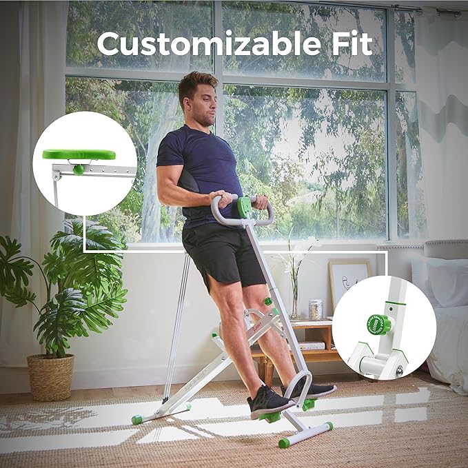 Sunny Health & Fitness Smart Row-N-Ride Glute & Leg Trainer, Foldable Squat - Image 7