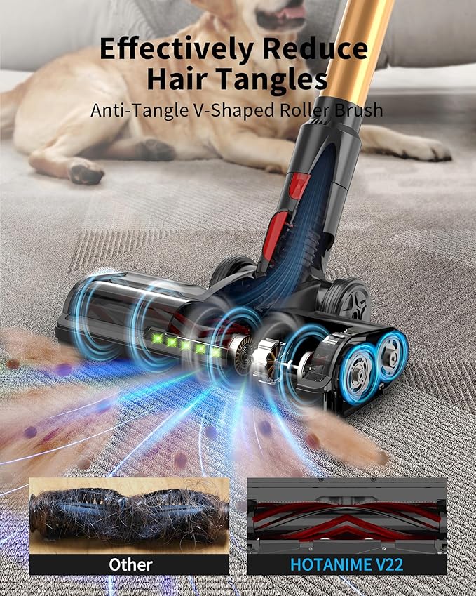 Hotanime Cordless Vacuum Cleaner, 650W 50KPa 70‑Min Powerful Stick Vacuum - Image 4