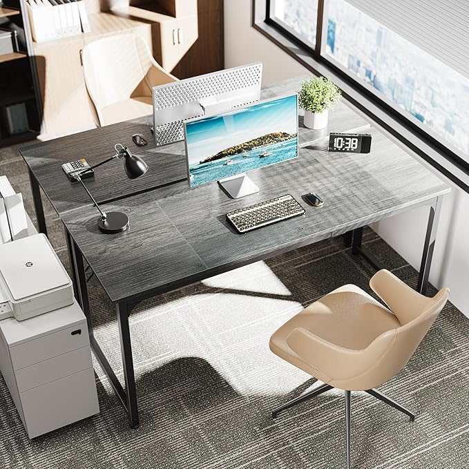 Huuger Computer Gaming Desk, 63 Inch Office Desk - Image 2