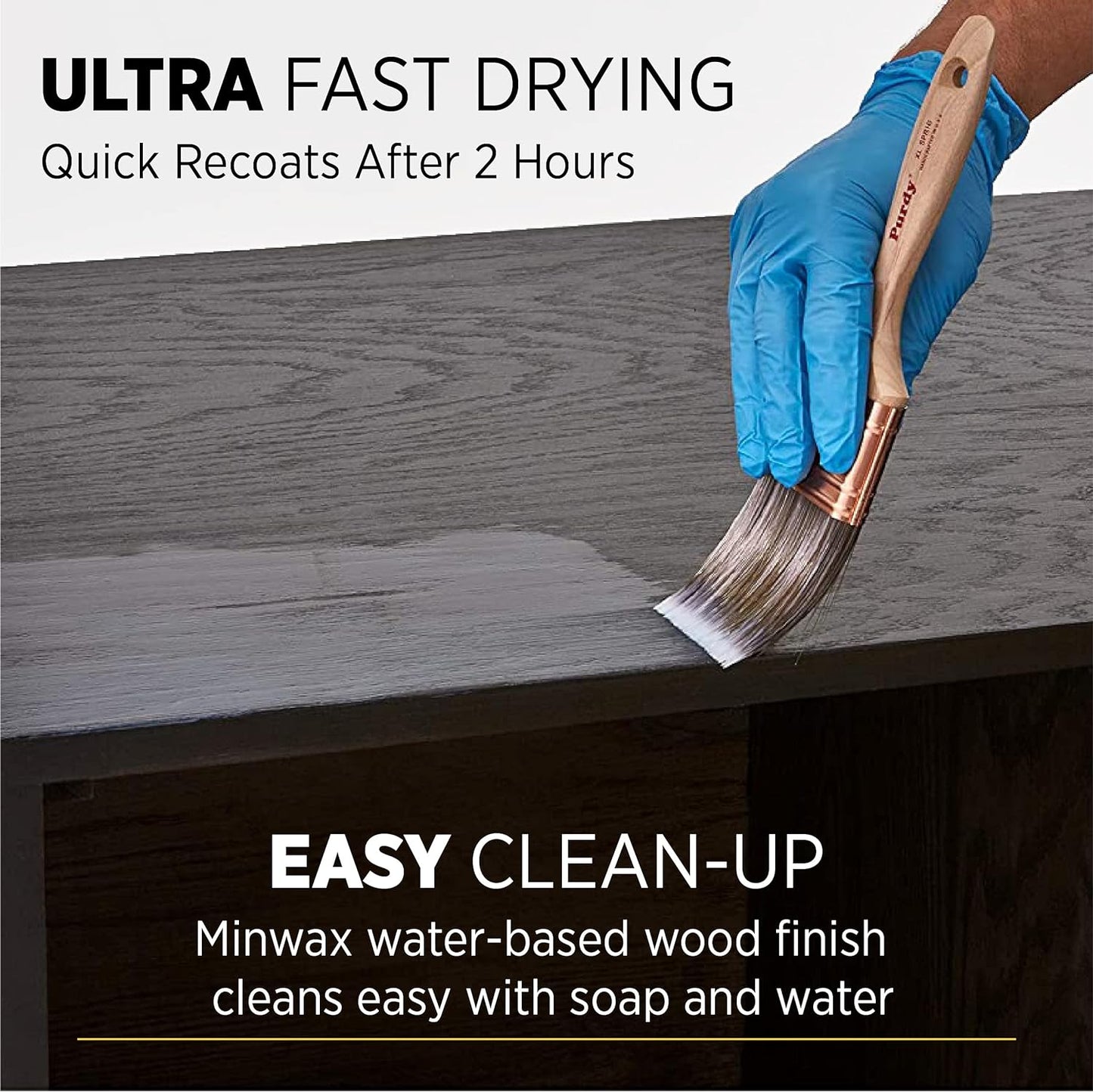 Minwax 622224444 Polycrylic Protective Wood Finish, Clear Matte, 1 Quart
