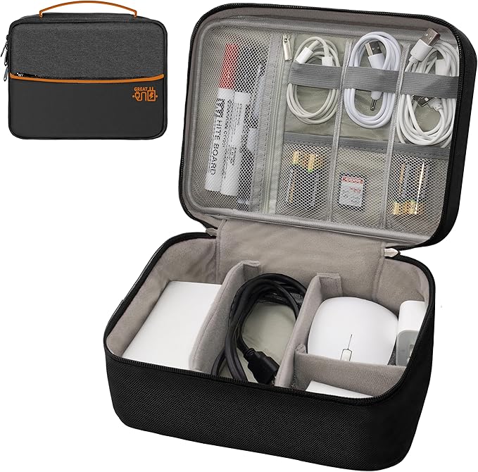 Electronics Organizer, Travel Cord Organizer Pouch, Portable Cable Organizer by Miavers