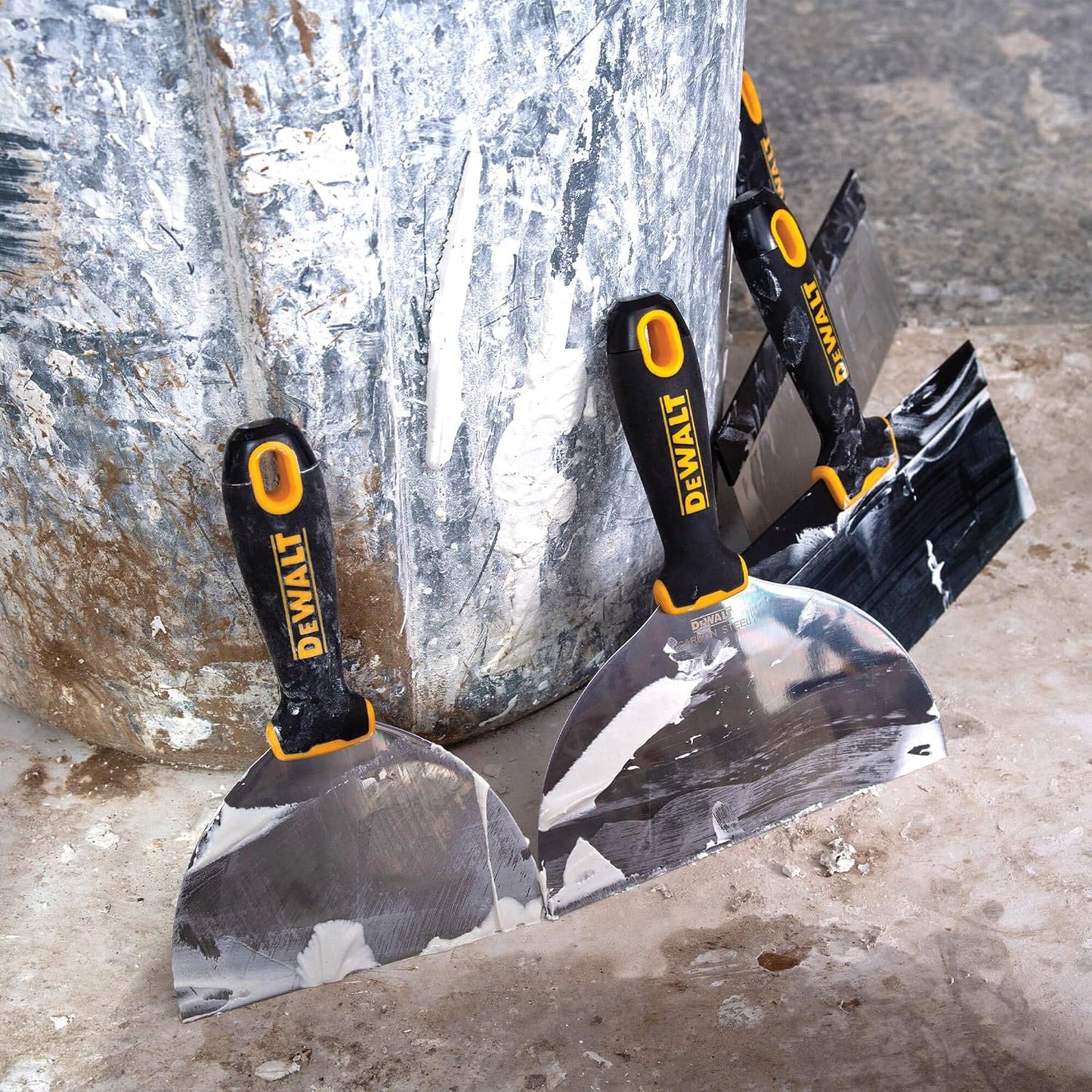DEWALT Stainless Steel Putty Knife 3-Pack + FREE Bonus 9-in-1 Multitool | Soft Grip Handles | DXTT-3-140
