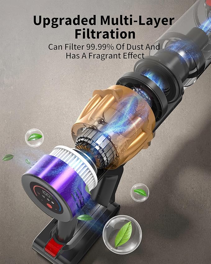 Hotanime Cordless Vacuum Cleaner, 650W 50KPa 70‑Min Powerful Stick Vacuum - Image 5