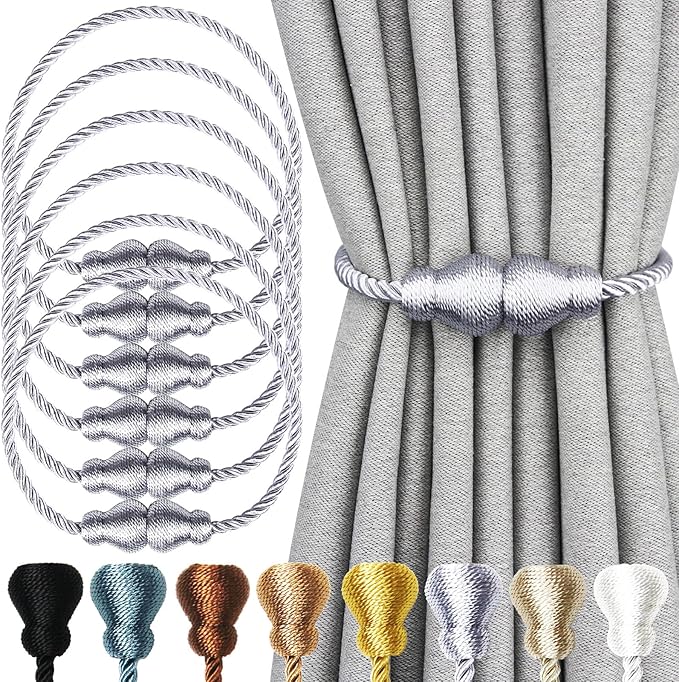 Nieffeiy Magnetic Curtain Tiebacks Outdoor Curtain Tie Backs Rope Decorative by CurtianTiebacks