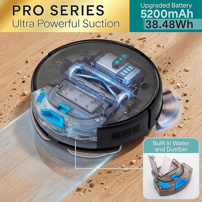 SereneLife Automatic Robot Vacuum Cleaner and Mop Combo, Pro Edition - Image 2