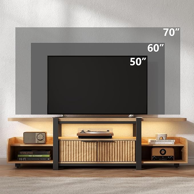 TV Stand with LED Lights and Storage cabinet - Image 7