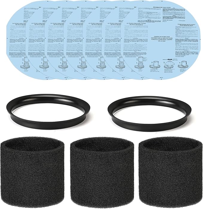 Shop-Vac 90107 Paper Disc Filter and 90585 Foam Sleeve Filter, - Image 2