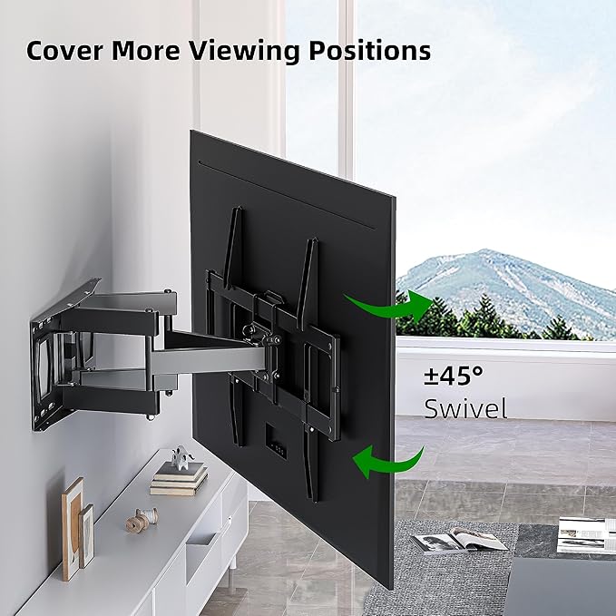 Full Motion TV Wall Mount for Most 37"-84" Flat Screen TV, Swivel or Tilt TV - Image 3