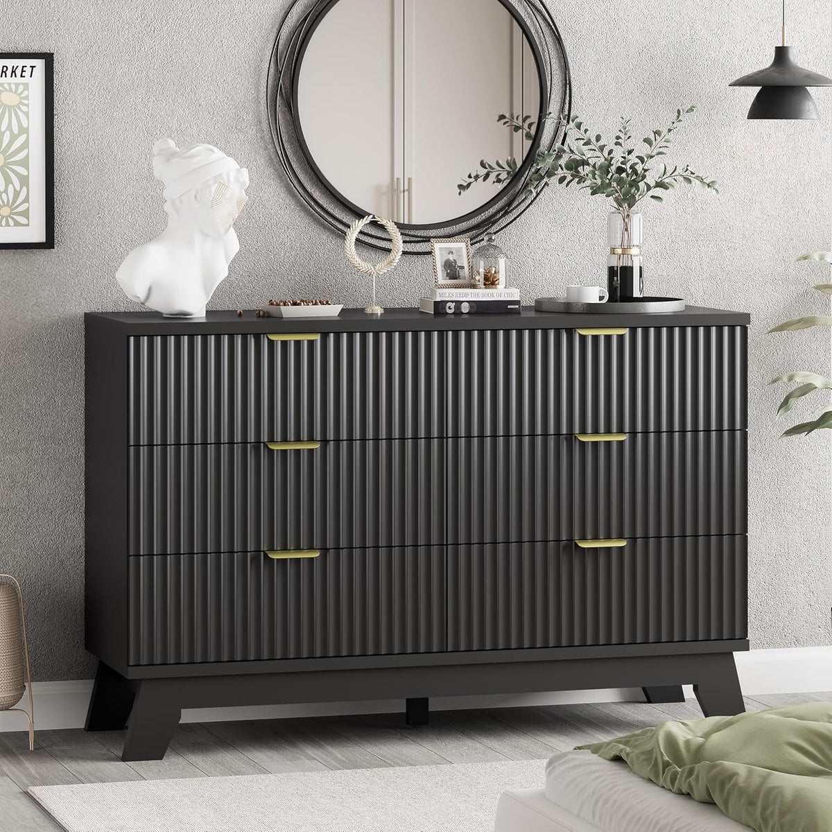 Xixini Fluted Dresser for Bedroom