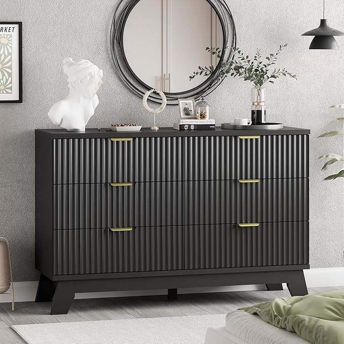 Xixini Fluted Dresser for Bedroom by Xixini