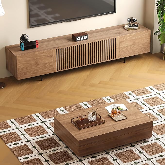 gaoyangjiaju Mid-Century Modern 94.48" TV Stand and Expandable Coffee Table Set - Image 8