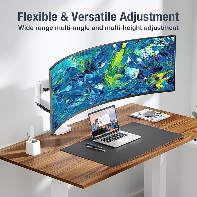 AVLT Single 17"-45" Monitor Arm Desk Mount Premium Mechanical Spring fits One - Image 4