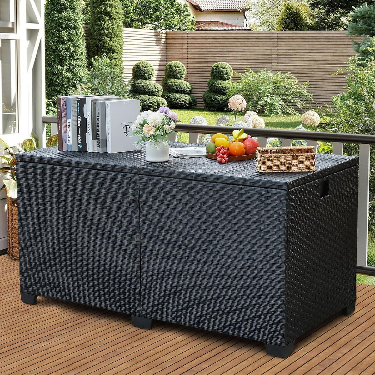 rattan star 180 gallon outdoor storage box deck, main product view