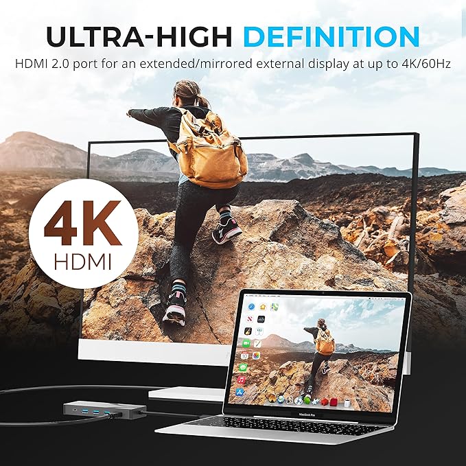 SABRENT USB-C Hub & SSD Enclosure, 6-Port Dock - Image 4