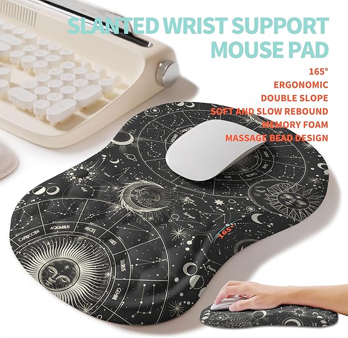 KUOSGM 2-in-1 Ergonomic Set, Wave Rise Keyboard Wrist Rest and Massage Bulge - Image 3