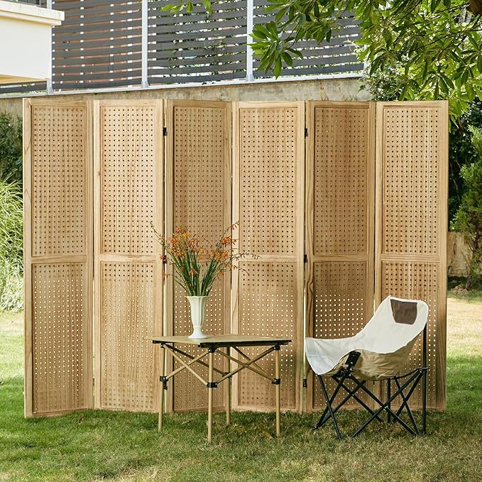 Pegboard Display, 5.6Ft Portable Freestanding Wall Organizer Wooden Room - Image 7