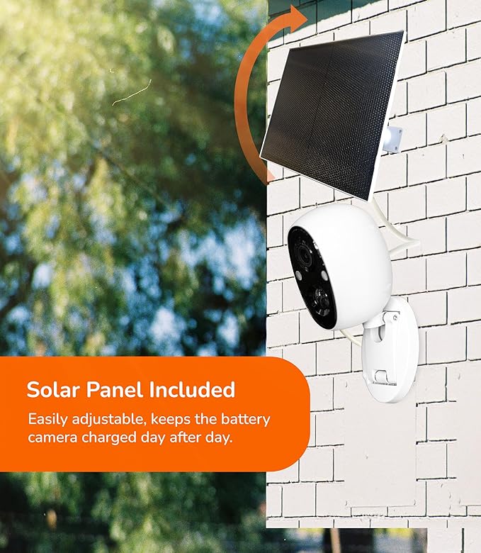 Sensforge 2.5K Solar Powered Outdoor Battery Camera, Smart AI Detection - Image 2