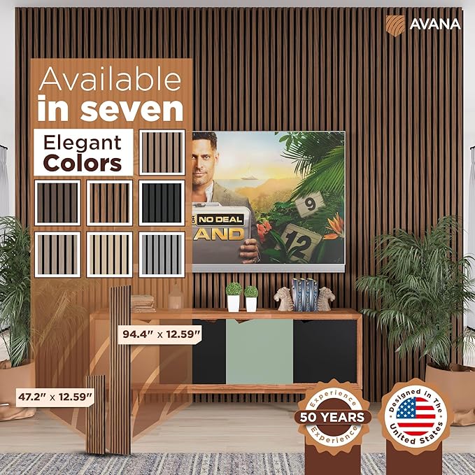 Avana Acoustic Wood Wall Panels – 47.2 x 12.6 Inch Rustic Walnut Acoustic - Image 7
