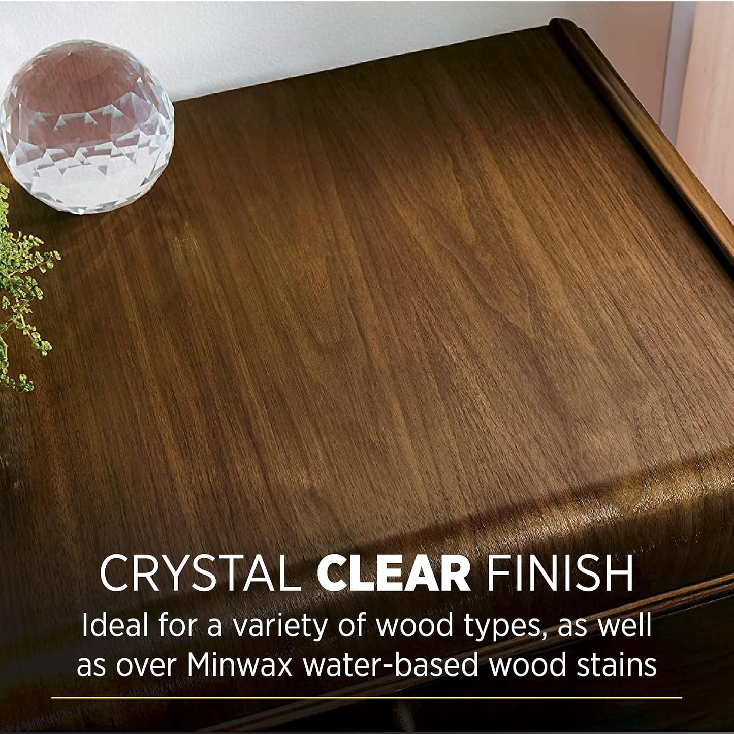 Minwax 1/2 pt 25555 Clear Polycrylic Water-Based Protective Finish Gloss