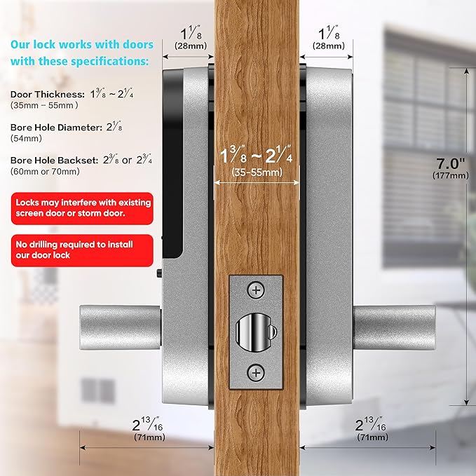 Keyless Entry Keypad Smart Door Lock - Image 6