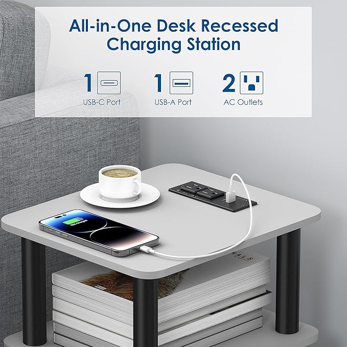 Conference Recessed Power Strip, 20W USB C Fast Charging, Furniture Recessed - Image 3