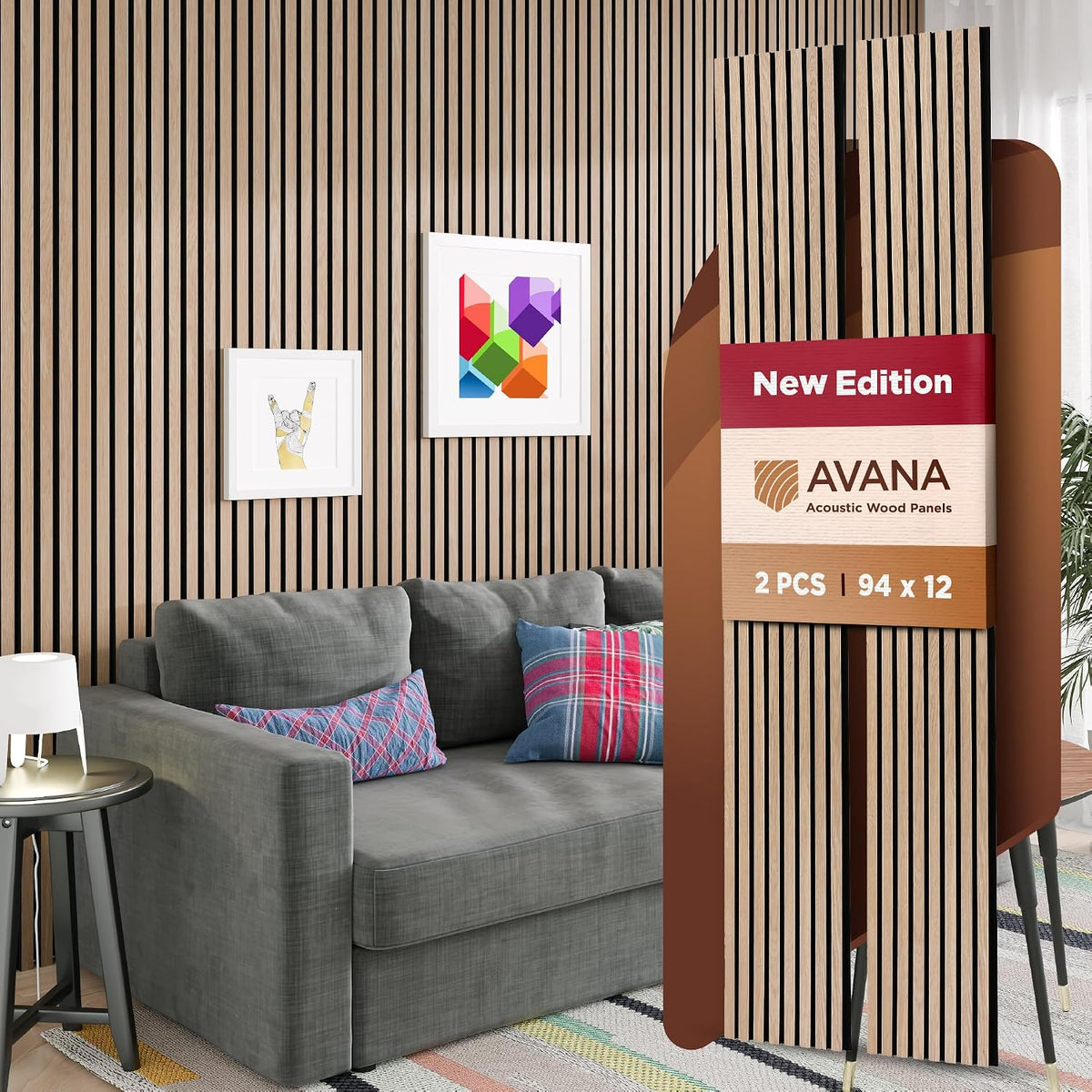 Avana Acoustic Wood Wall Panels – 94.4 X 12.6 Inch White Oak Acoustic Panels 2
