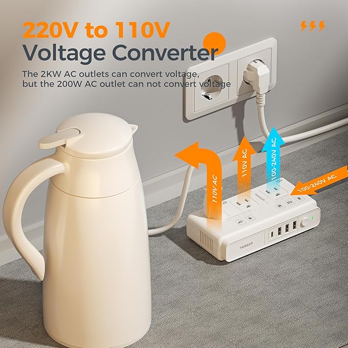 TESSAN 220V to 110V Voltage Converter - Image 5