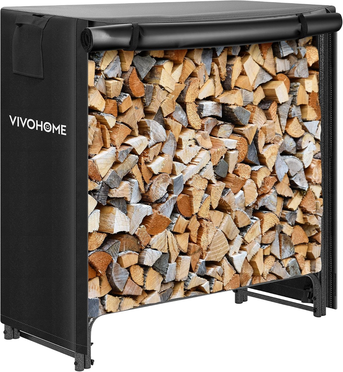 vivohome 3 ft heavy duty firewood rack outdoor, main product view