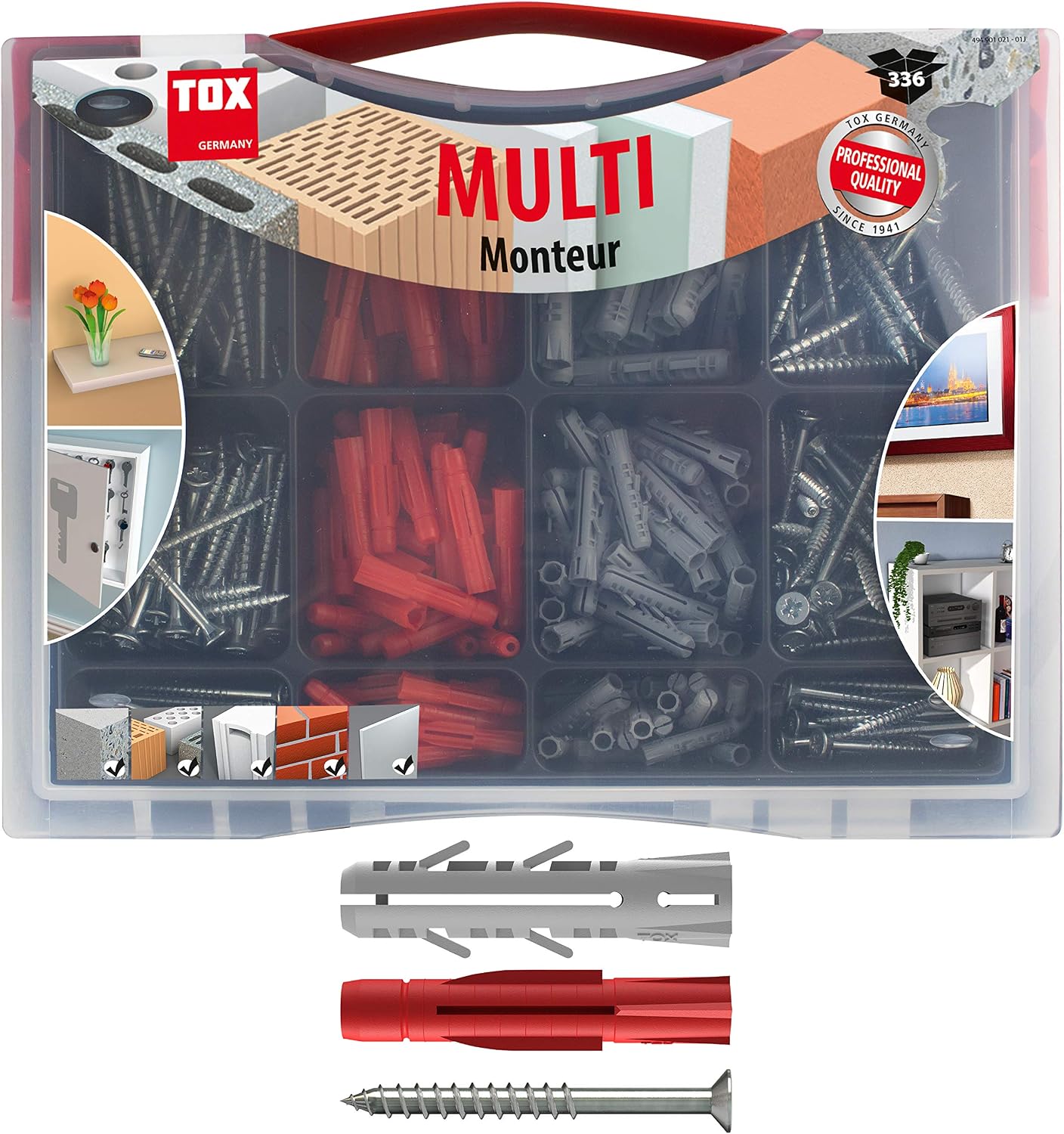 TOX Standard Assortment Multi Monteur, 336 Pieces, 094901021