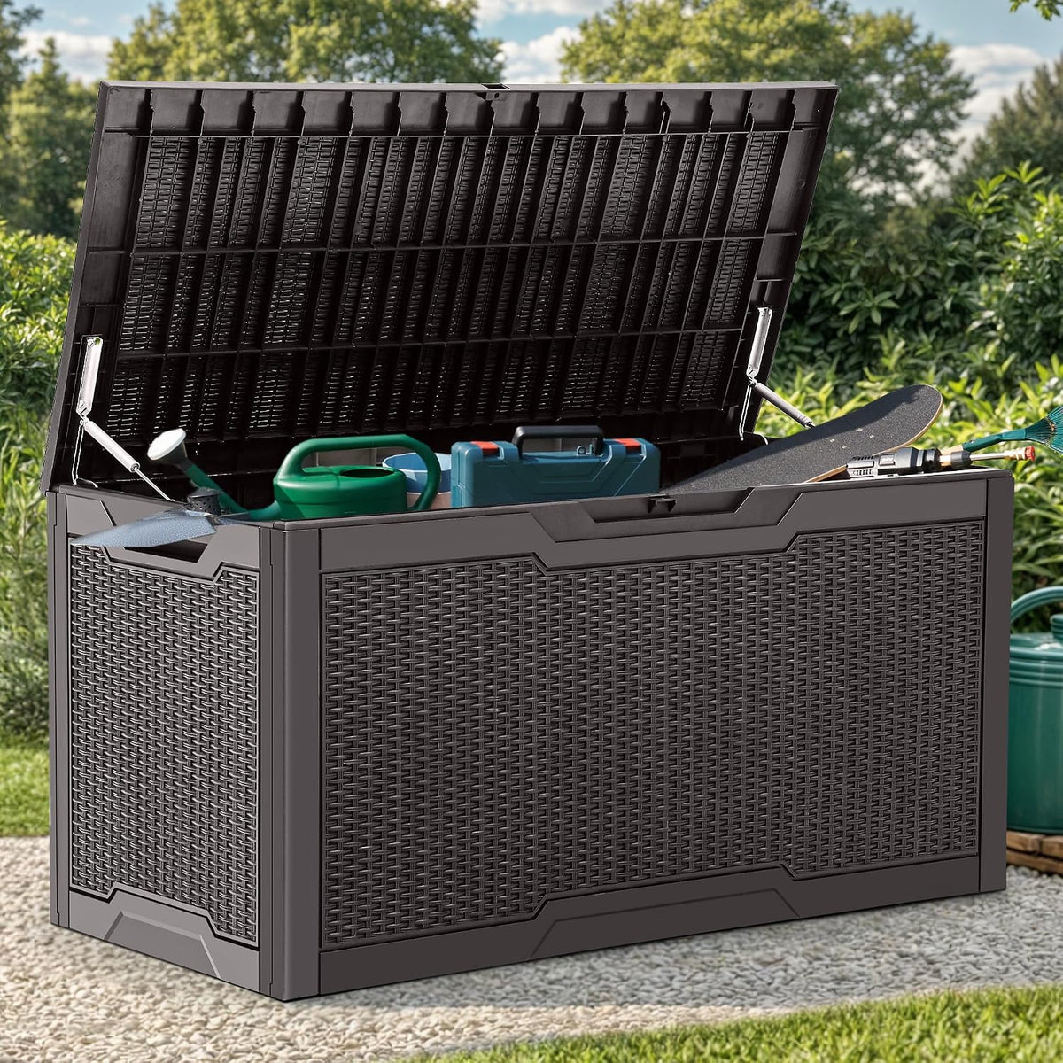 yitahome 100 gallon resin deck box, main product view