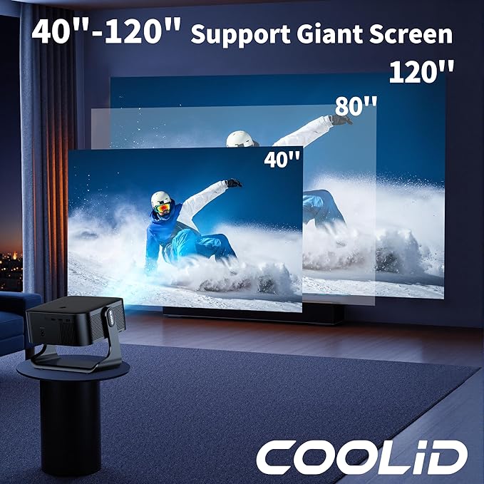 1080P HD Mini Projector Dual Band WiFi6 5G and BT 5.4 Auto Focus & Obstacle - Image 5