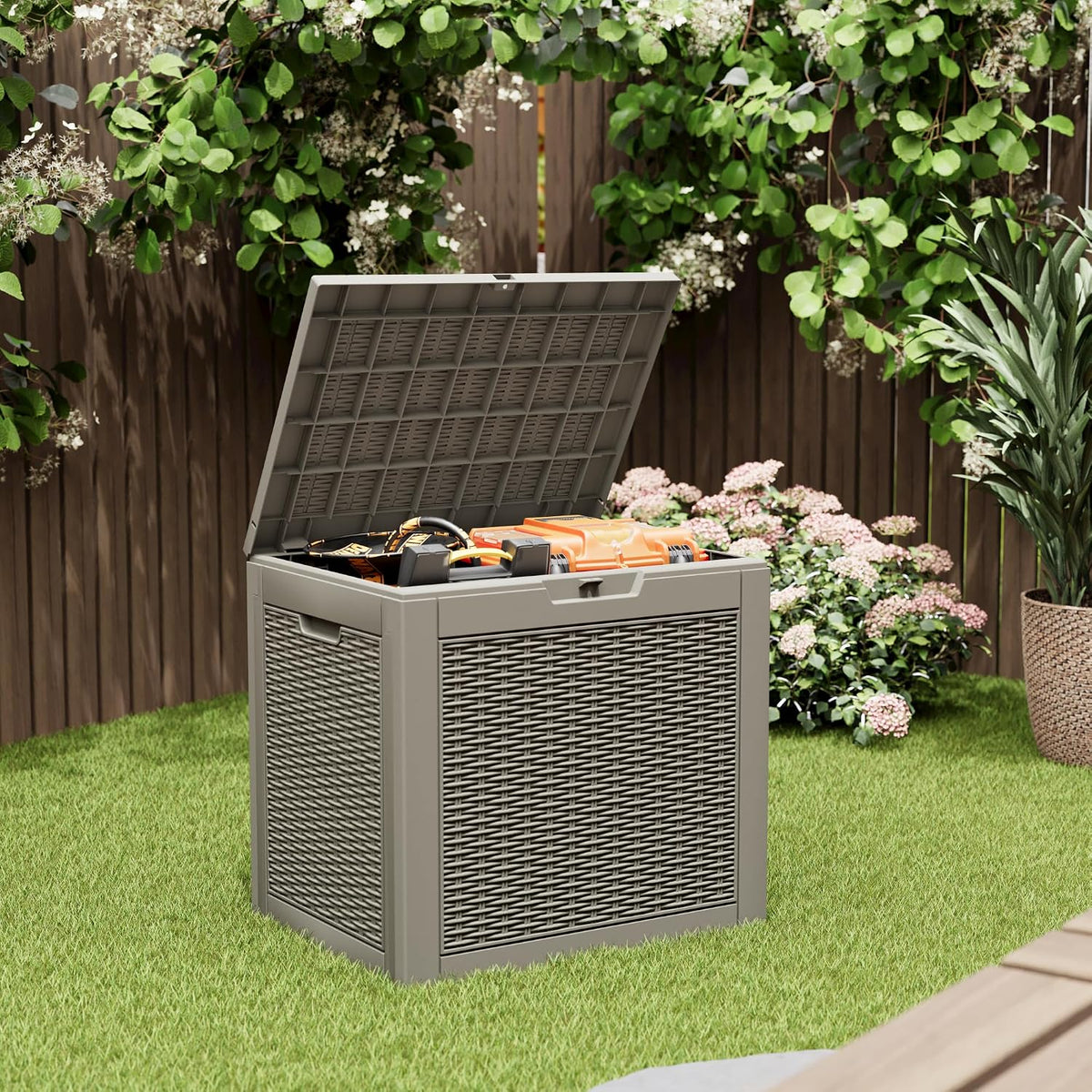 kamaboko 35 gallon outdoor storage box waterproof deck, main product view