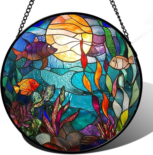 AMDERVEN Stained Glass Window Hanging by amderven
