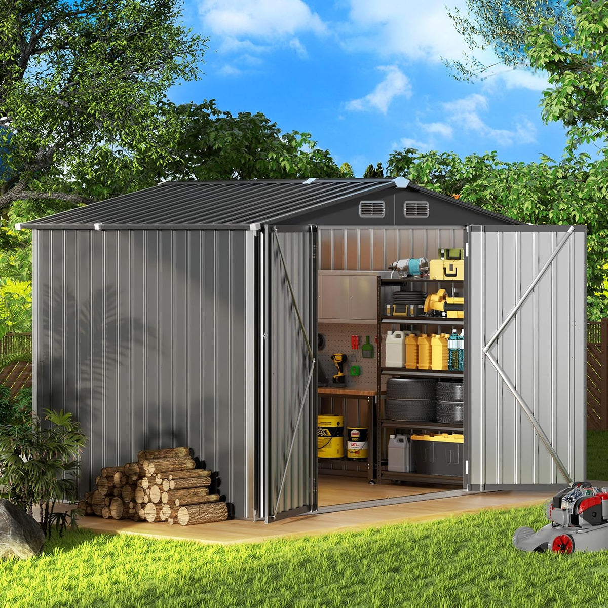 metal storage shed & outdoor storage, outdoor steel, main product view