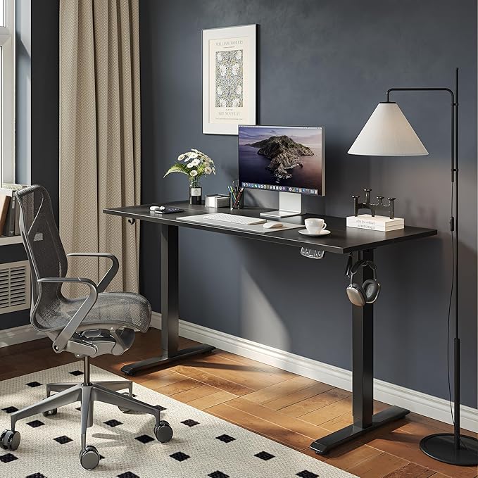 Agilestic Electric Standing Desk, Large 60 x 24 Inches Height Adjustable Desk - Image 2