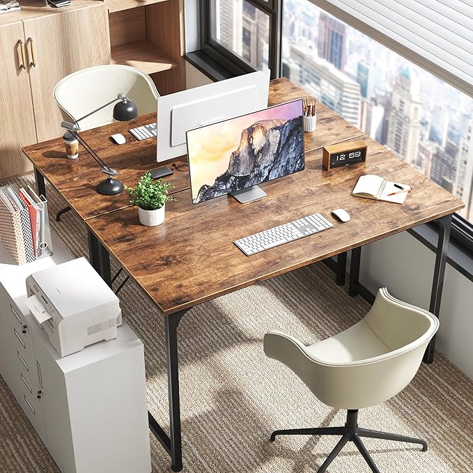 Huuger Computer Desk, 48 Inch Office Desk, Gaming Desk - Image 2