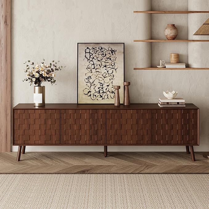 Virubi Mid-Century Modern TV Stand, Entertainment Center by Virubi