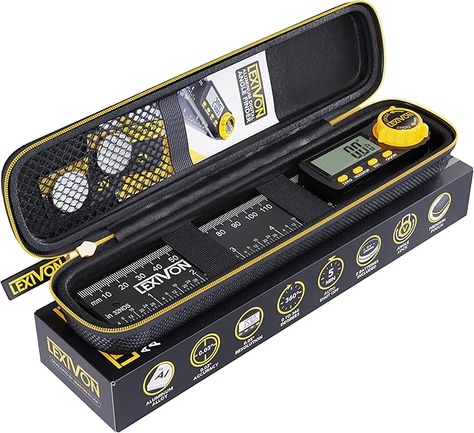 LEXIVON Aluminum Digital Angle Finder Gauge, 7-inch/180mm Multi-Purpose - Image 8