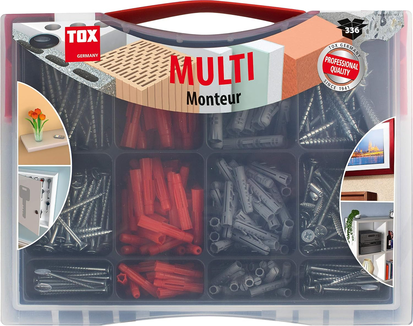 TOX Standard Assortment Multi Monteur, 336 Pieces, 094901021