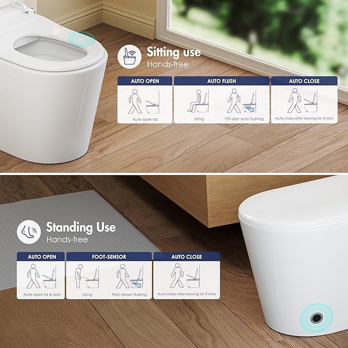 Eridanus Smart Toilet with Bidet Built in, One Piece Bidet Toilet - Image 4