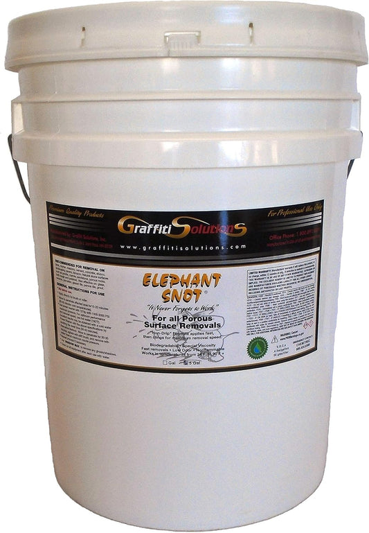 Elephant Snot Graffiti Remover (5 gallons) | Biodegradable Formula for Swift Elimination on Porous Surfaces | Trusted by Professionals