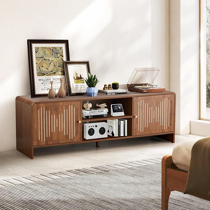 MAHYIZYI 58'' TV Stand for 65 inch TV, Mid Century Modern Entainment Center - Image 8